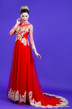 ÁO DÀI CƯỚI 628 (CÔNG+VẢI)