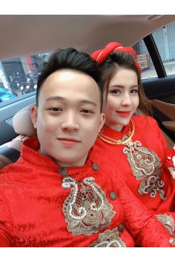 ÁO DÀI CƯỚI 554 (CÔNG+VẢI)