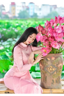 Áo Dài Trơn 041